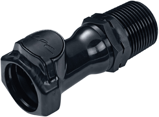 HFCD101257BSPT | UV Schnellverschlusskupplung mit 3/4" BSPT Gewinde, mit Absperrventil