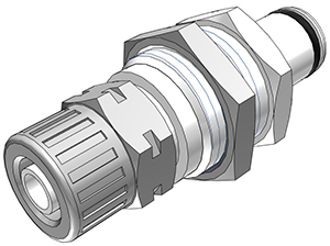 PLC400M8 - CPC Stecker mit 8,0 mm AD / 6,0 mm ID Klemmringverschraubung, ohne Absperrventil, Buna-N Dichtung