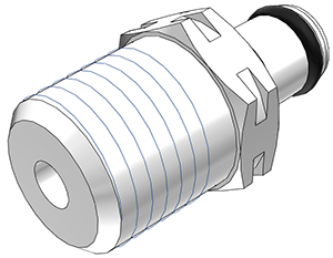 PMC2404-CAD PMC2404 - CPC Stecker mit 1/4" NPT Außengewinde mit Buna-N Dichtung