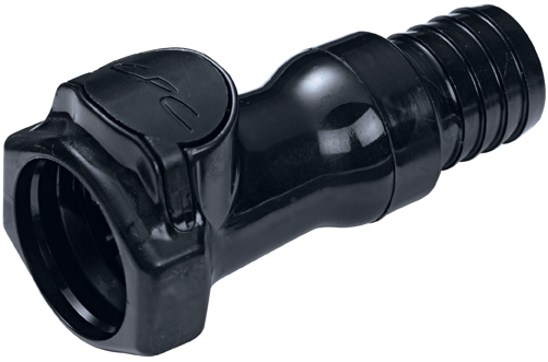 HFCD171257 - UV-beständige CPC Kupplung mit 19 mm Schlauchanschluss, mit Absperrventil, EPDM-Dichtung