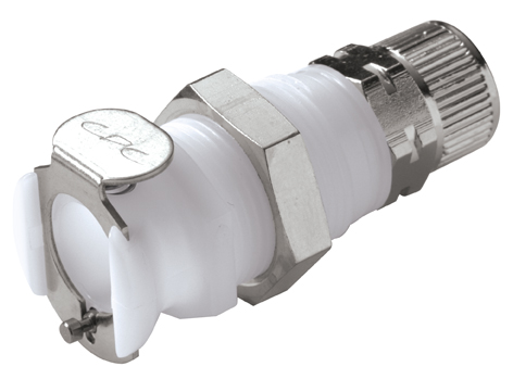 PLC120M8 PLC120M8 - CPC Kupplung 8,0 mm AD / 6,0 mm ID Klemmringverschraubung, Plattenmontage, ohne Absperrventil