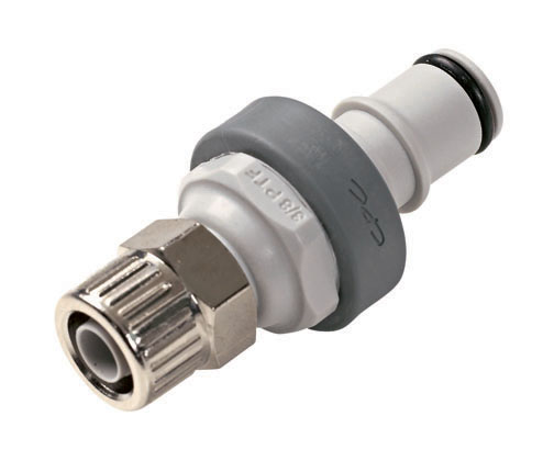 NS4D20006 NS4D20006 - NS4 CPC Stecker 9,5 mm AD / 6,4 mm ID Klemmringverschraubung, mit Absperrventil, EPDM-Dichtung