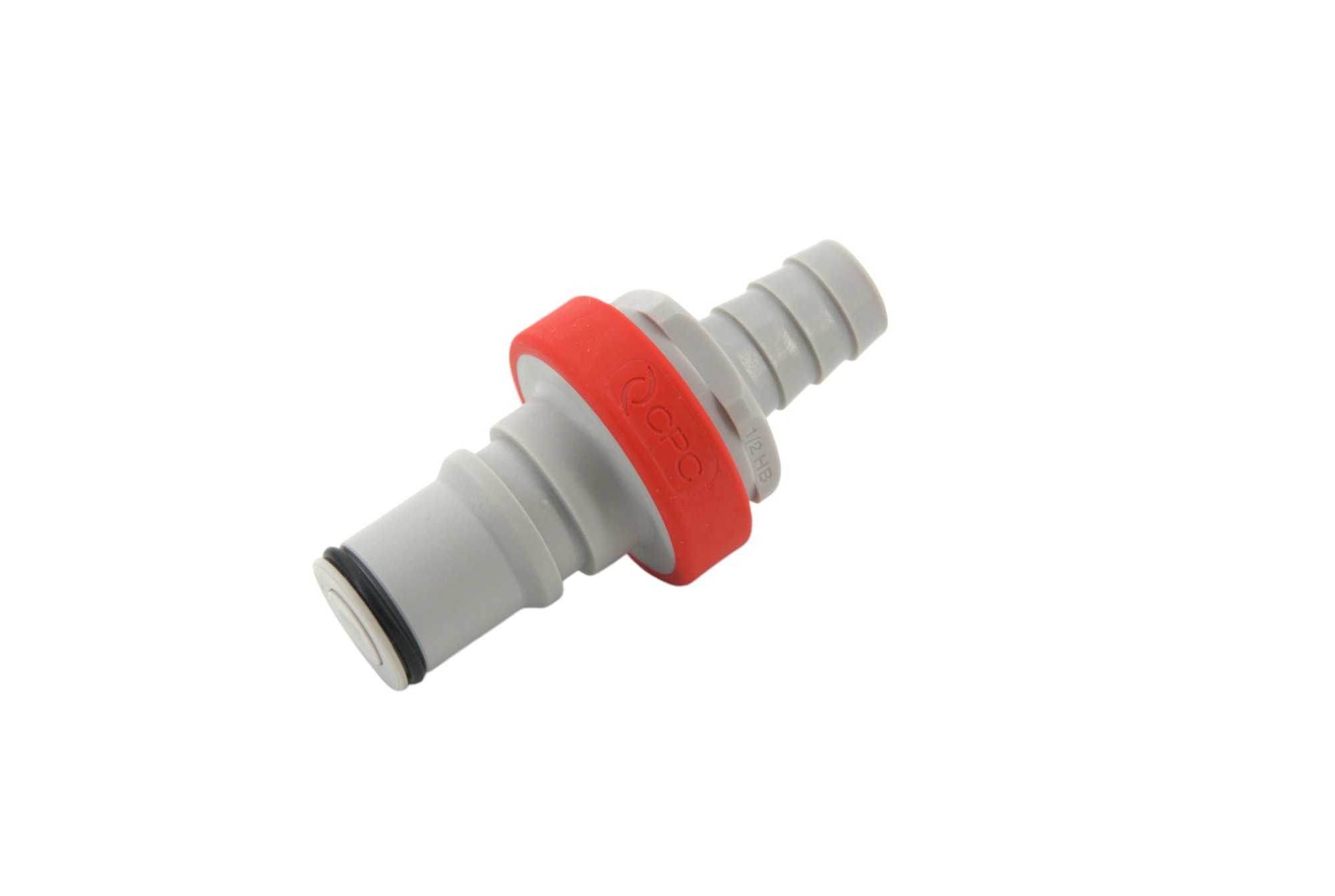 NS6D22008MRED - NS6 CPC Stecker 12,7 mm Schlauchanschluss, mit Absperrventil, EPDM-Dichtung - Rot