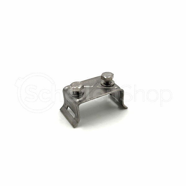 H028 Schilderhalter H028 mit gekröpften Schenkeln Edelstahl V2A | Bandimex