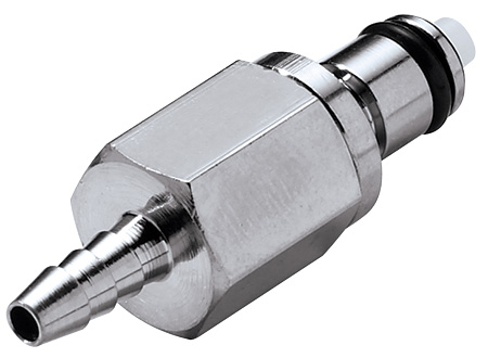 MCD2202 - CPC Stecker 3,2 mm Schlauchanschluss, mit Absperrventil, Buna-N Dichtung