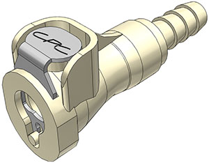 PMCD170412 - Kupplung 6,4 mm Schlauchanschluss, mit Absperrventil. EPDM-Dichtung