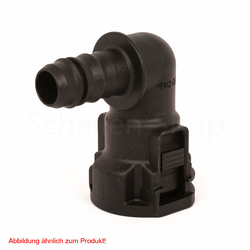 90° Steckverbindung NW 1/2" mit 12 mm Schlauchanschluss