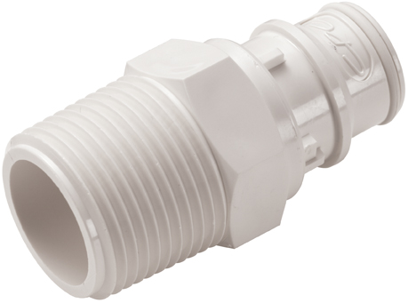 FFC241235 - Lebensmitteltaugliche Schlauchtülle mit 3/4" NPT Außengewinde, ohne Absperrventil, Buna-N Dichtung (FDA)