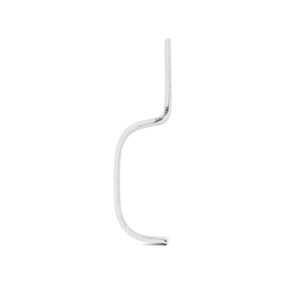 BSL DIN 72571 Halter für 2 Leitungen Silberner, gebogener Metallhalter der Marke BSL DIN 72571 zur Befestigung von zwei Leitungen.