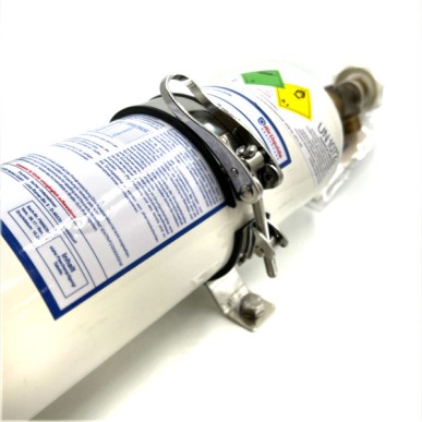 Flaschenspannschelle für O²-Flasche / Spannschelle für Sauerstoff-Flasche, aus Edelstahl Flaschenspannschelle für O²-Flasche / Spannschelle für Sauerstoff-Flasche, aus Edelstahl