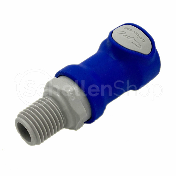 NS4D10004MBLU NS4D10004MBLU | CPC-Kupplung mit 1/4" NPT Gewinde und Absperrventil | blaue Farbcodierung