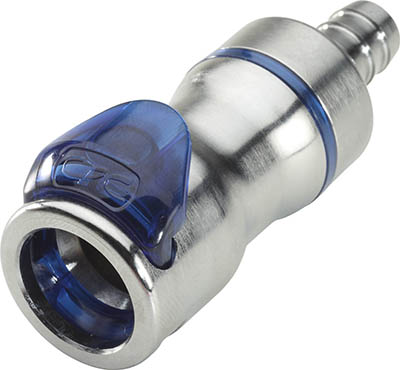 LQ6D17006BLU LQ6D17006BLU - LQ6 Kupplung mit 9,5 mm Schlauchanschluss, mit Absperrventil, EPDM-Dichtung, Blau