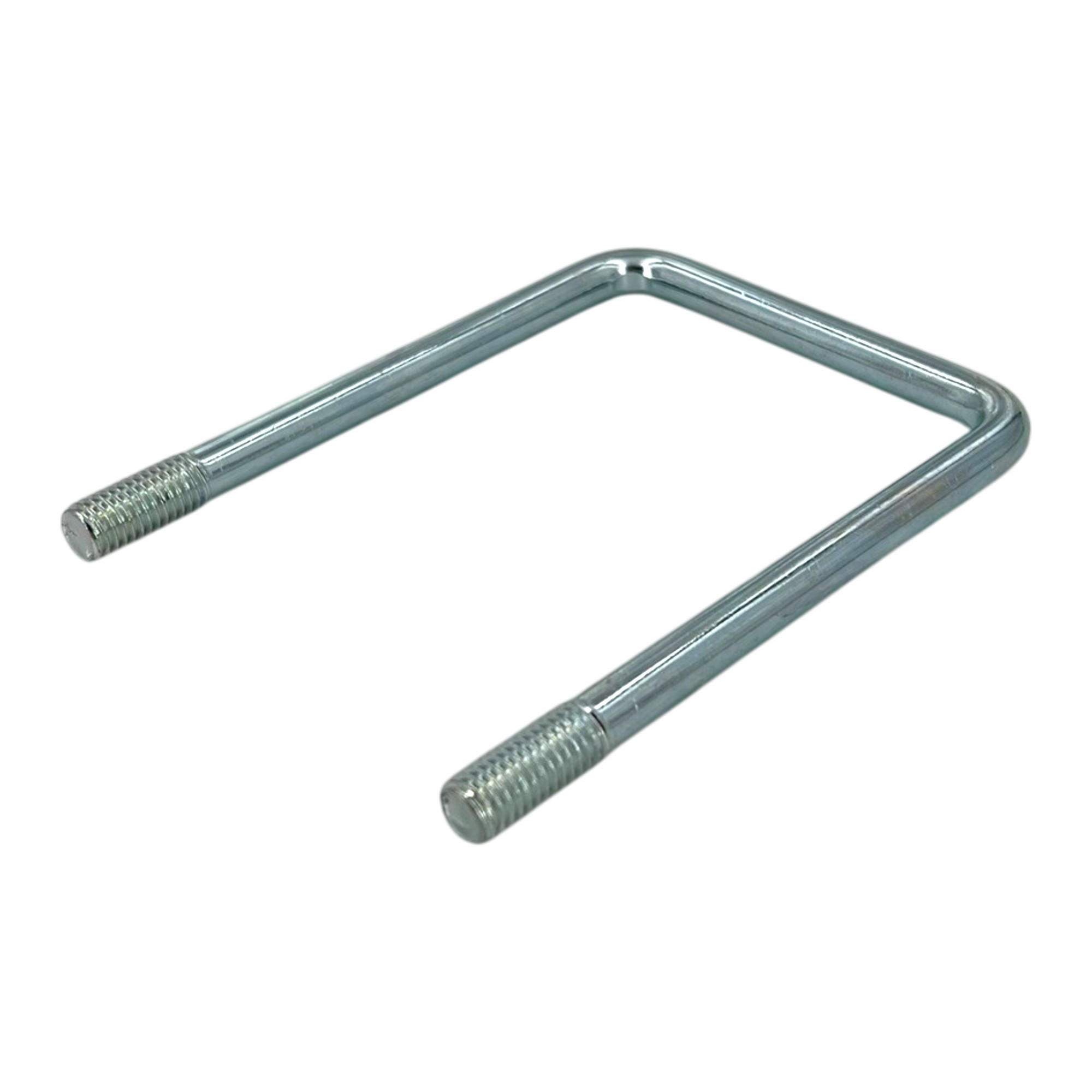 Rechteckbügel ähnl. Typ 3575 (80 x 120 mm), M10, aus verzinktem Stahl, in U-Form mit Gewindeenden.