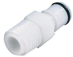 APC24004 - CPC Stecker 1/4 Zoll NPT Außengewinde, weiß, für schnelle und sichere Verbindungen mit Dichtungsring. APC24004 - CPC Stecker 1/4 Zoll NPT Außengewinde aus weißem Kunststoff.