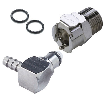 BMW02 - KBMW Benzinkupplungsset für 6 mm Benzinschlauch mit Absperrventil, beidseitig, Viton-Dichtung