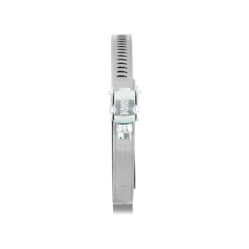 NORMACLAMP Quick Lock mit Klappverschluss, Breite 12 mm – robuste Metall-Schlauchschelle für schnelle Montage. NORMACLAMP Quick Lock Schlauchschelle mit Klappverschluss, 12 mm breit, aus glänzendem Metall auf weißem Grund.