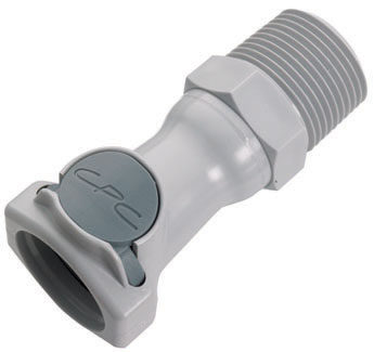 HFCD101212 - Schlauchkupplung mit 3/4" NPT Außengewinde, mit Absperrventil, EPDM-Dichtung