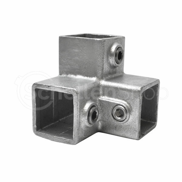 Dreiweg-Eckst-ck-90 Rohrverbinder Dreiweg Eckstück 90° | 25x25 / 40x40 | Quadratrohr