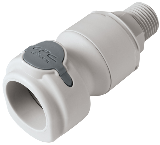 NSHD10008 - CPC Schnellkupplung 1/2" NPT Außengewinde, mit Absperrventil, EPDM-Dichtung NSHD10008 - CPC Schnellkupplung 1/2" NPT Außengewinde, mit Absperrventil, EPDM-Dichtung