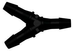 HY831 Y-Stück Schlauchverbinder in 6,4 mm Durchmesser