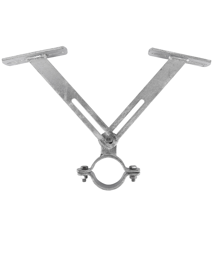 Rohrschelle RJH für Richtungstafeln, Ø 60 mm, aus Flachstahl 30 x 5 mm, feuerverzinkt Rohrschelle RJH für Richtungstafeln, Ø 60 mm, aus Flachstahl 30 x 5 mm, feuerverzinkt