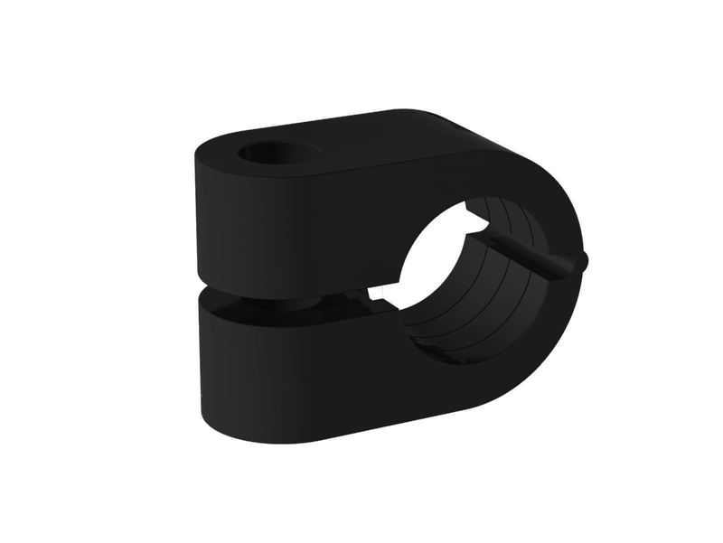 Clamp-Body-LN-PA-Black-Size-1 STAUFF Rohrschelle der leichten Baureihe mit gerippter Innenfläche