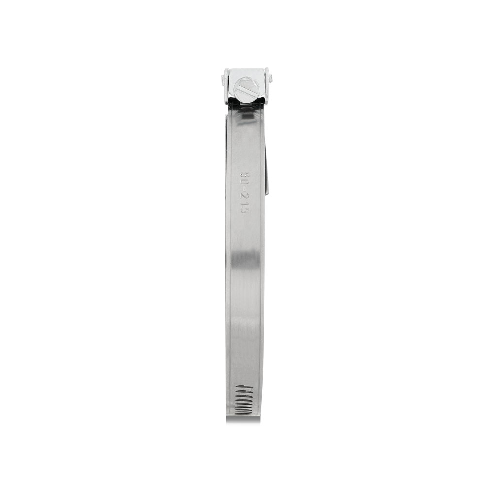 NORMACLAMP Quick Lock Schlauchschelle mit Klappverschluss, Breite 12 mm für einfache und sichere Befestigung. NORMACLAMP Quick Lock Schlauchschelle aus glänzendem Metall mit Klappverschluss und Schraubmechanismus, 12 mm Breite, auf weißem Hintergrund.