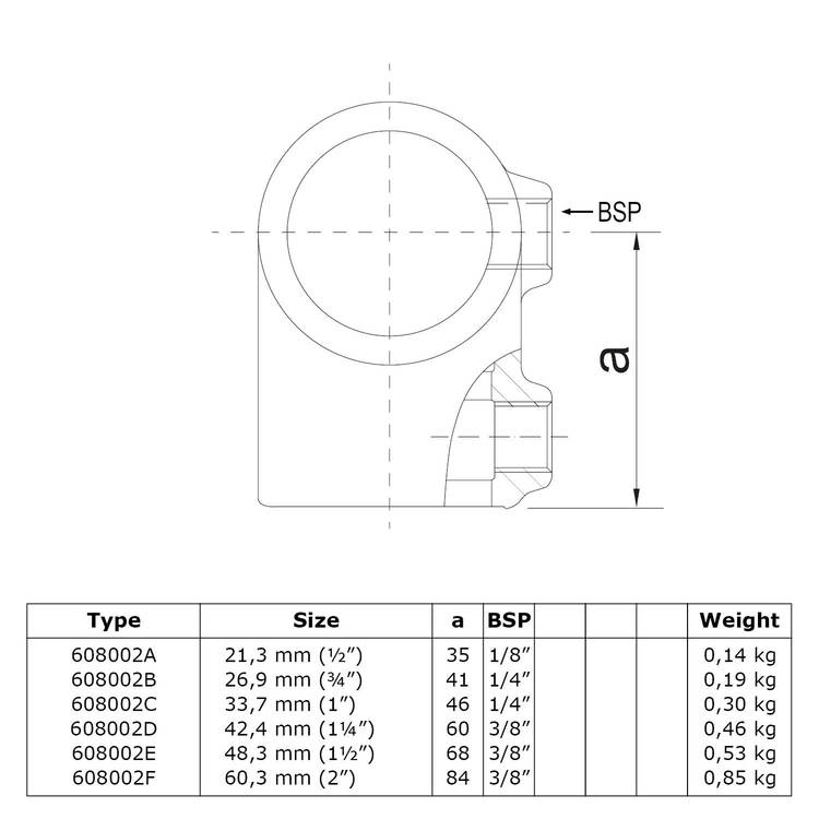 Rohrverbinder T-Stück kurz / T-Verbinder - Typ 2 Rohrverbinder T-Stück kurz / T-Verbinder - Typ 2