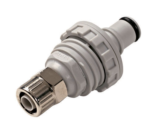 NS4 Stecker mit 3/8" PTF Klemmringverschraubung und Absperrventil | NS4D40006