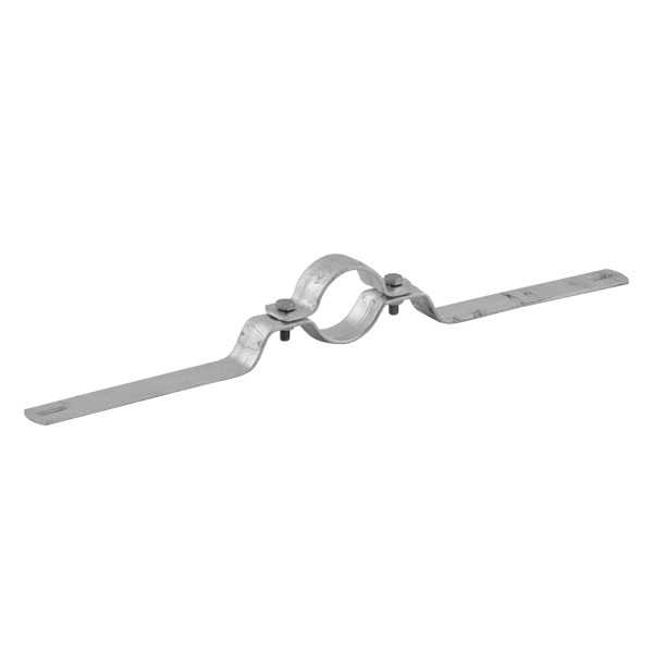 Flachverkehrsschildhalter-2 Mastschelle / Halterung für Flach-Verkehrszeichen, Stahl feuerverzinkt