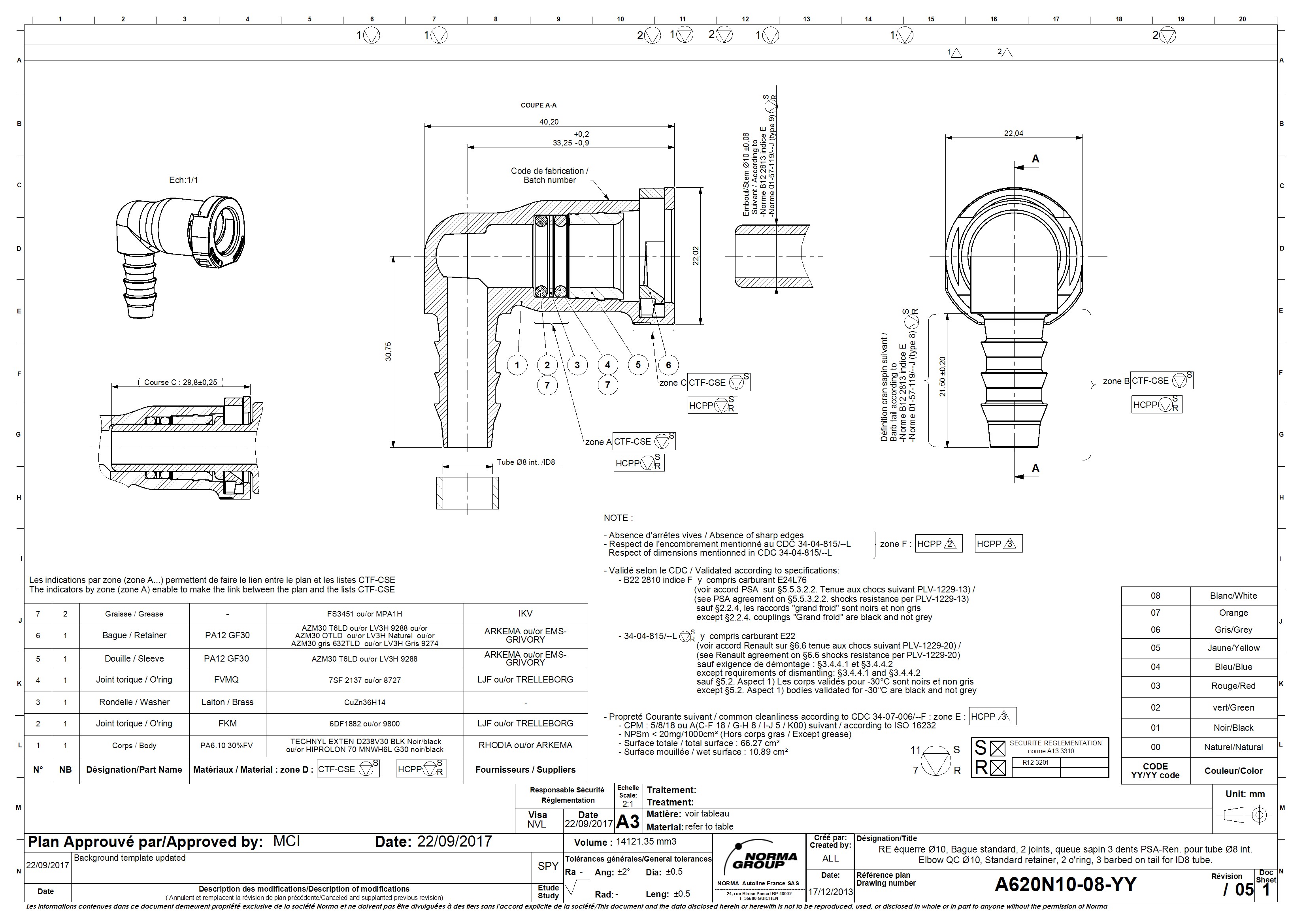 NQ-SR Single-Lock 90°-Steckverbindung NW 10, mit 8,9 mm Schlauchanschluss