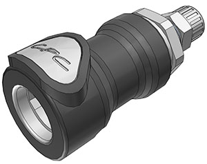 NS4D13004-CAD NS4D13004 - CPC Kupplung der NS4-Serie mit 6,4 mm AD und 4,3 mm ID zur Klemmringverschraubung