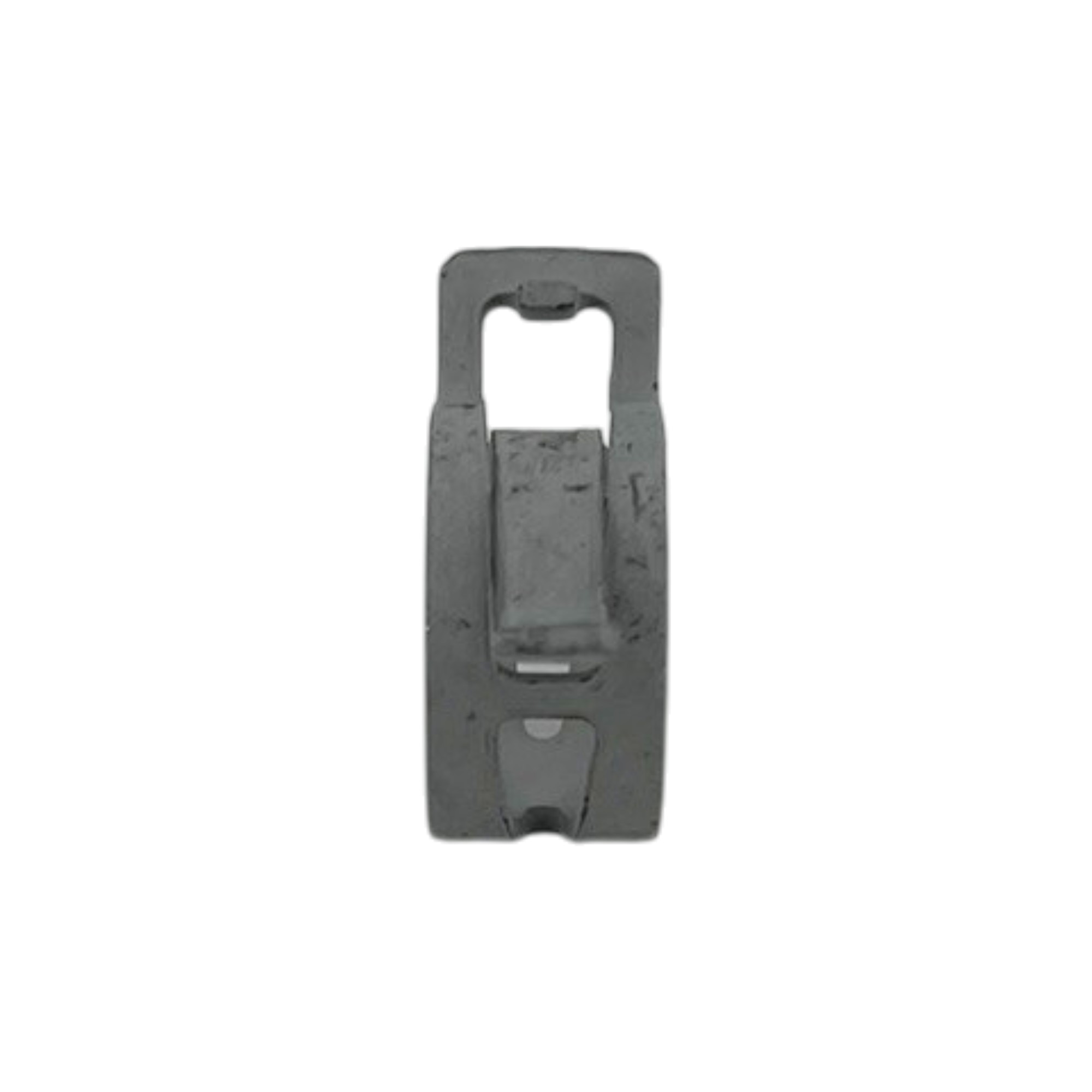 Graue Federbandschelle FBS 22/12 (22-24,5 mm) aus C75S Stahl zur Schlauchbefestigung.