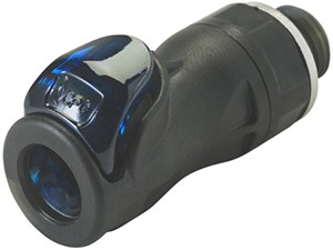 PLQ2D3102BLU - PLQ2 CPC-Kupplung mit 1/8" G-Gewinde (BSPP), Absperrventil, Blau