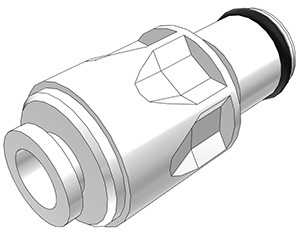 PLC29004 - CPC Stecker 6,4 mm AD JG®, ohne Absperrventil, Buna-N Dichtung