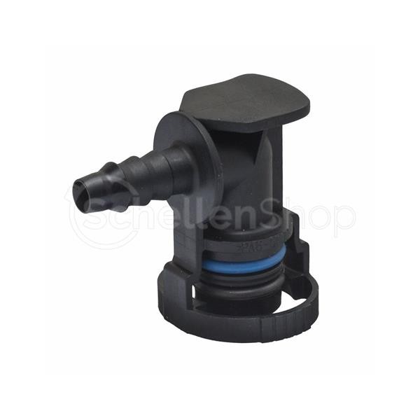 Doppelstutzen Steckverbindung mit NW 12 mm und 6 mm Schlauchanschluss