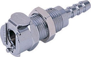 MC1603 - CPC Kupplung aus Metall mit 4,8 mm Schlauchanschluss zur Plattenmontage