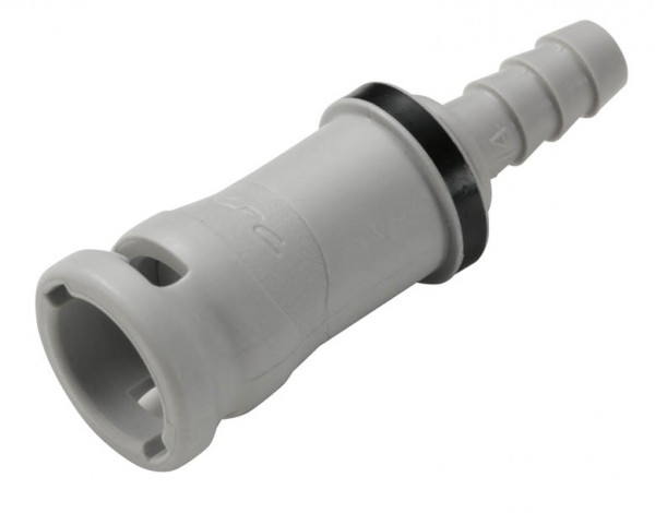 NS2D170412 - CPC Non-Spill Schnellverschlusskupplung mit 6,4 mm Schlauchanschluss mit Absperrventil, EPDM-Dichtung