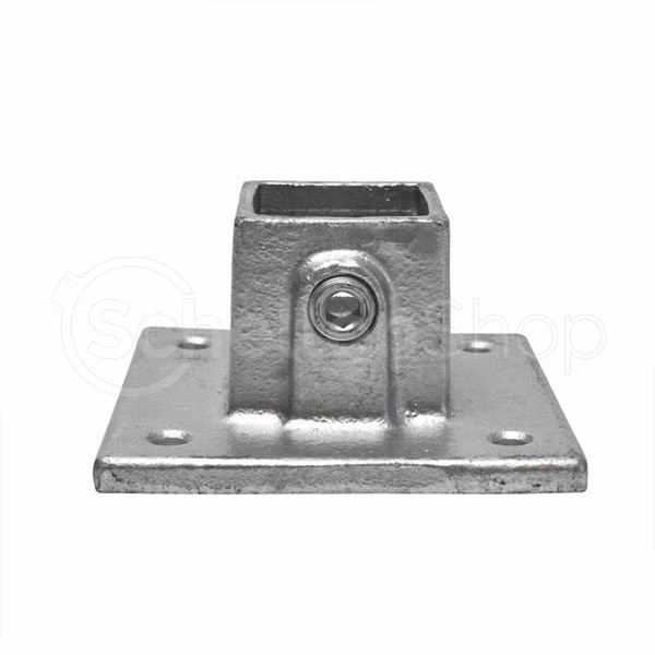 Rohrverbinder quadratische Fußplatte | 25x25 / 40x40 | Quadratrohr