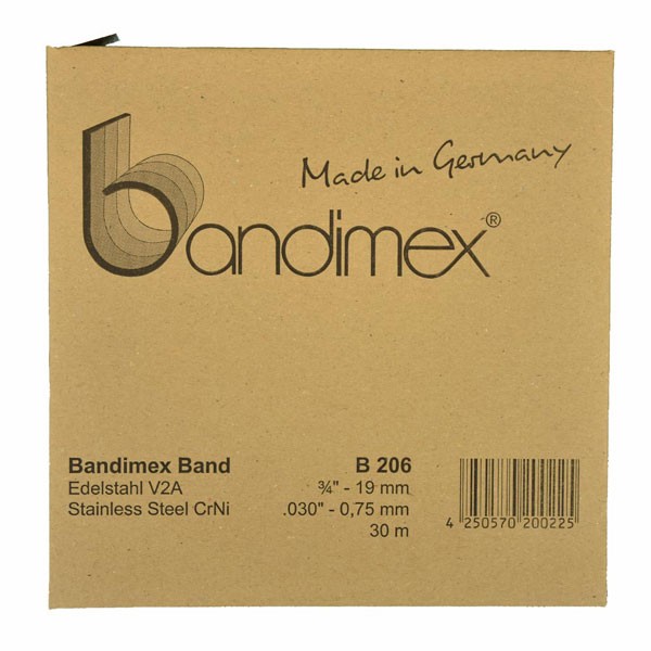 Bandimex Bandrolle B206, Breite: 19 mm (3/4"), V2A Edelstahl