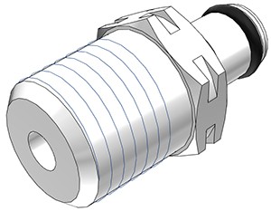 PMC2404 - CPC Stecker mit 1/4" NPT Außengewinde mit Buna-N Dichtung