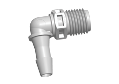 N8E8 - Einschraubstutzen 6,4 mm Schlauchanschluss / 1/4" NPT Gewinde, Polypropylen (PP)