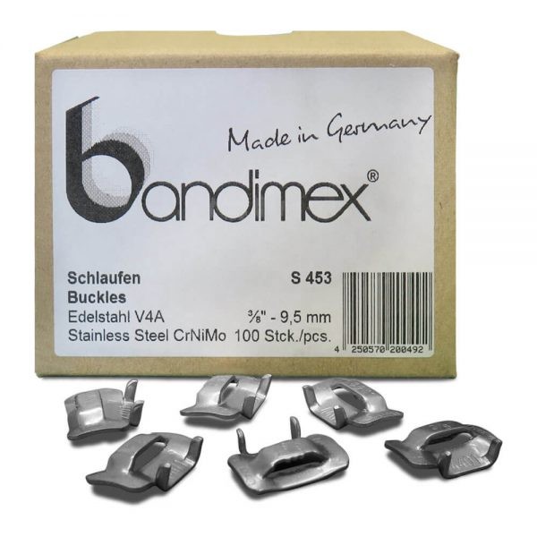 Bandimex Schlaufe S453 für Bandbreite 9 mm (3/8"), V4A Edelstahl
