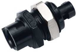SMFPMD01BLK - CPC Kupplung 1,6 mm Schlauchanschluss, mit Absperrventil, Buna-N Dichtung