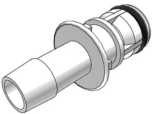 CPC Stecker aus ABS mit 6,4 mm Schlauchanschluss | MPC22004T