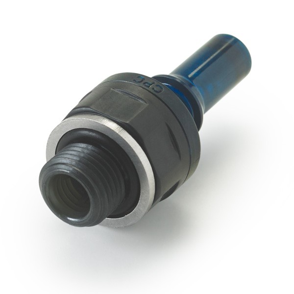 PLQ2D4702BLU - Stecker 1/8" G-Gewinde, Absperrventil, Blau