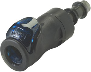 PLQ2D1704LBLU - Kupplung 6,4 mm Schlauch, Absperrventil, Blau