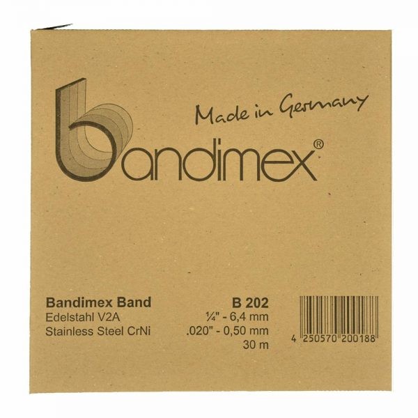 Bandimex Bandrolle B202, Breite: 6,4 mm (1/4"), V2A Edelstahl