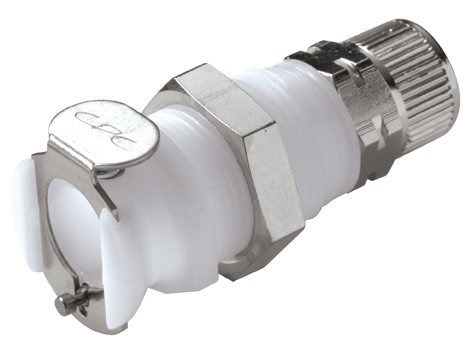 PLC120M8 - CPC Kupplung 8,0 mm AD / 6,0 mm ID Klemmringverschraubung, Plattenmontage, ohne Absperrventil