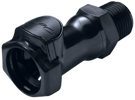 HFCD10857BSPT - Kupplung 1/2" BSPT Außengewinde, mit Absperrventil, EPDM-Dichtung